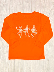 Mustard & Ketchup Kids Orange Skeleton Tee