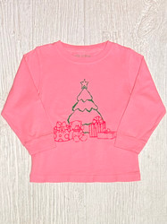 Mustard & Ketchup Kids Pink Christmas Tree Tee