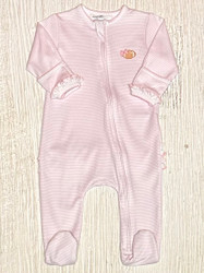 Magnolia Baby Pink Touchdown Cutie Zipper Footie