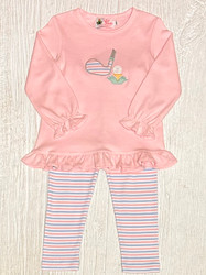 Lily Pads  Golf Club Applique Ruffle Swing Top Legging Set