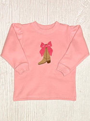 Lily Pads Light Pink Cowgirl Boots Sweatshirt