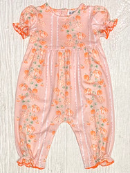 Ishtex Girls Pumpkin Print Romper