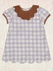 Ishtex Blue/Khaki Plaid Dress