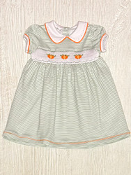 Magnolia Baby Pumpkin Smocked Girls Dress