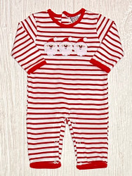 Three Sisters Santa Applique Boy Romper