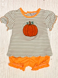 Three Sisters Pumpkin Girl Bloomer Set