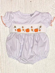 Three Sisters It's Fall Smocked Girls Bubble