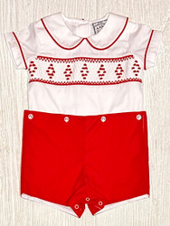 Three Sisters White Smocked Geo Shortall