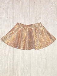 LuLu BeBe Gold Metallic Skirt