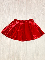 LuLu BeBe Red Metallic Skirt.