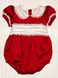 LuLu BeBe Red Velvet Lace Bubble