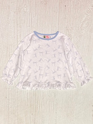 Lily Pads Blue Bow Ruffle Swing Top