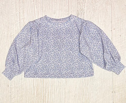 Honesty Mini Blue Floral Boxy Top