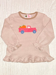 Lily Pads Sand Stripe Pumpkin Truck Ruffle Swing Top