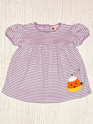 Lily Pads Lavender Stripe Candy Corn Ruffle Swing Top