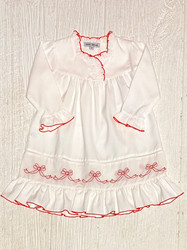 Sweet Dreams White Embroidered Bows Gown