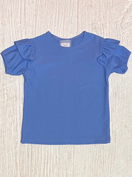 Funtasia Too Blue Puff Sleeve Athletic Top