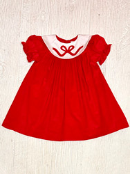 Funtasia Too Red Bow Corduroy Float Dress