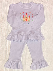 Squiggles Sweet Castle Ruffle Pant Set