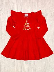 Squiggles Holiday Charms Tiered Dress
