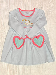 Squiggles Unicorn Heart Pocket Dress
