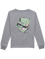 Properly Tied Battleship Grey Tackle Box L/S Tee