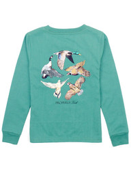Properly Tied Teal Flock L/S Tee