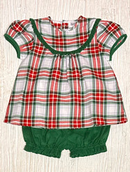 Ishtex Red/Green Plaid Bloomer Set