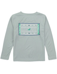 Properly Tied Chrome Grey Football Field L/S PerformanceTee