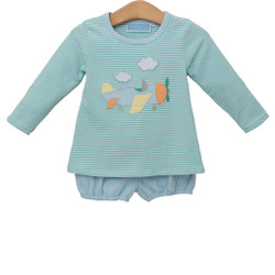 Trotter Street Kids Airplane Bloomer Set