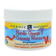 Nordic Naturals, Formula: 30150 - Nordic Omega-3 Gummy Worms - 30 Worms
