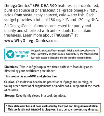 Metagenics OmegaGenics EPA DHA 300 270 Lemon Lime Softgels