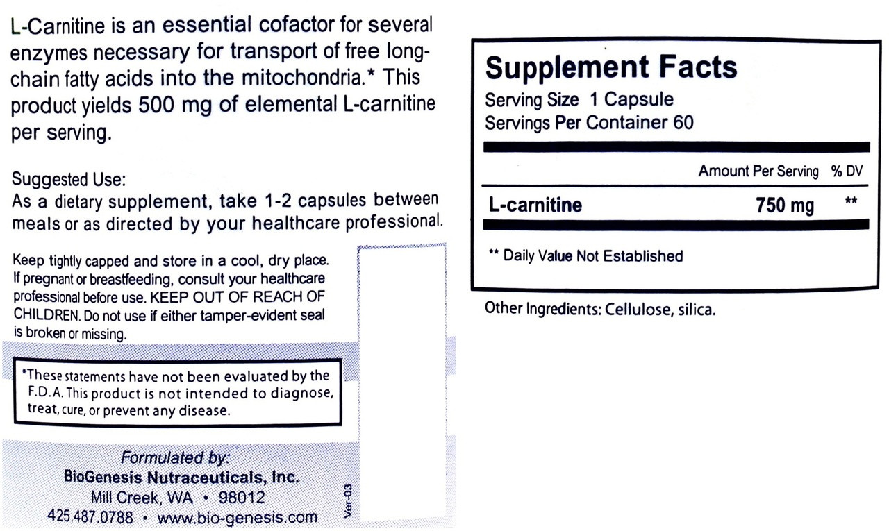 l carnitine breastfeeding L-Carnitine Supplements – Energy & Fat Metabolism main image 1