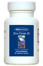 Allergy Research Group, Formula: 70280 - Zinc Citrate 25mg 60 Vegetarian Capsules