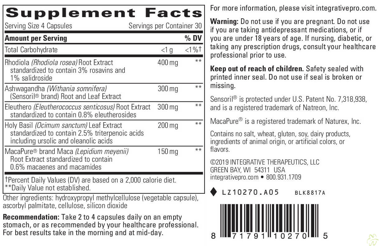Integrative Therapeutics HPA Adapt 120 Veg CapsulesOakway Naturals
