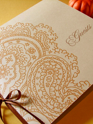 Paisley Wedding Guest Book