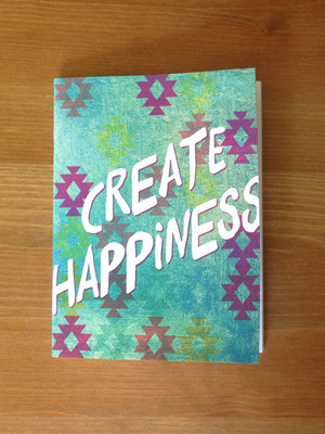 Ocean Aztec Create Happiness Notebook