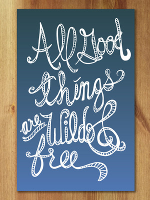 Lovely hand-lettered art print.