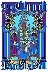 Almera Church of Rock & Roll Silkscreen Art Print Image