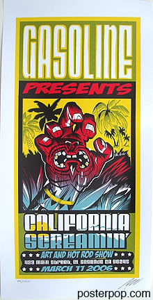 Pizz California Screamin Art Show Silkscreen Poster 2006 Image