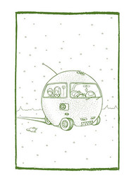 Tara McPherson Orangemobile Silkscreen Art Print Image
