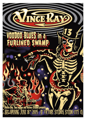 Vince Ray Voodoo Blues Art Show Silkscreen Poster 2005 Image