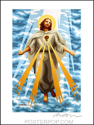 Almera Jesus Light Hand Signed Artist Print  8-1/2 x 11 Image