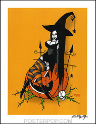 Pigors Pumpkin Queen Hand Signed Artist Print  8-1/2 x 11 Image