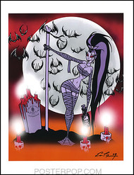 Pigors Stripper Monster Girl Hand Signed Artist Print  8-1/2 x 11 Image
