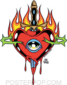 Forbes Flaming Heart Sticker Image