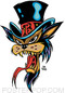 Forbes Top Hat Cat Sticker Image