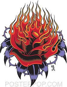 Forbes Flaming Rose Sticker Image