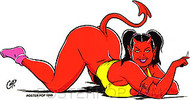 Coop Devil Kitten Sticker Image