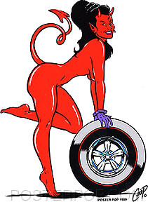 Coop Wheel Girl Sticker Image